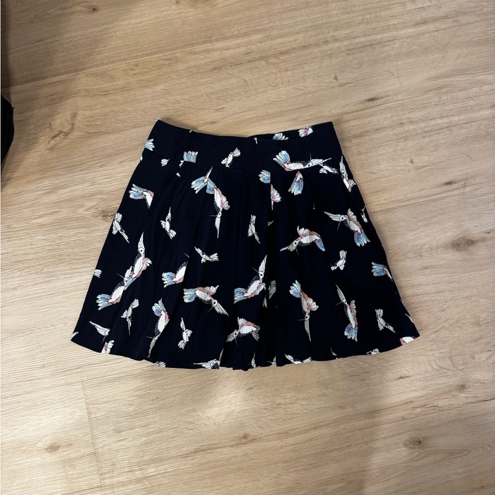 Zara Navy Shorts with Bird Print